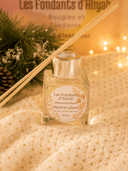 Diffuseur parfumé 50 ml – Parfum d’intérieur artisanal – Solution sans alcool – Senteurs de Grasse - Les Fondants d'Aliyah - Parfum d'ambiance