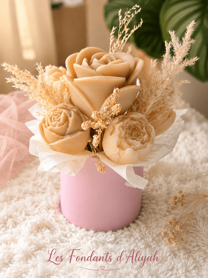 Bouquet de fondant parfumé artisanal – Bouquet décoratif parfumé – Cadeau original fait main – Toutes occasions - Les Fondants d'Aliyah - Fondant parfumé