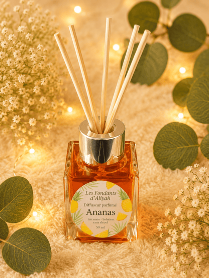 Diffuseur parfumé 50 ml – Parfum d’intérieur artisanal – Solution sans alcool – Senteurs de Grasse - Les Fondants d'Aliyah - Parfum d'ambiance