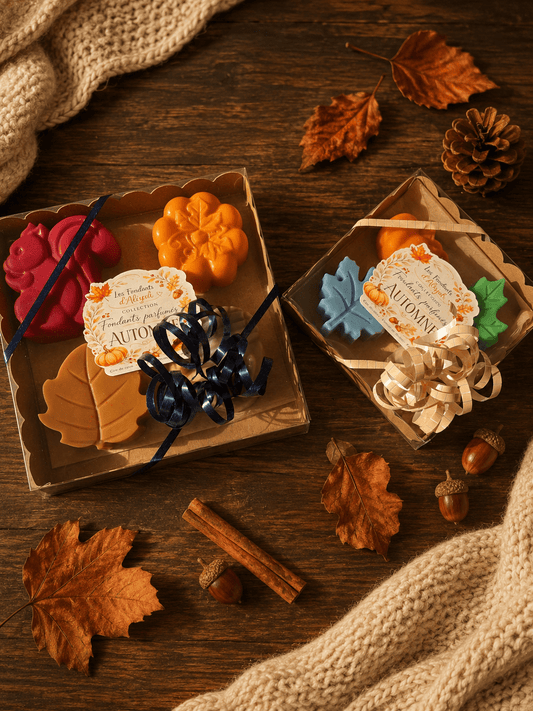 Coffret 4 fondants parfumés Automne – Cire de coco - Les Fondants d'Aliyah-Coffrets fondants parfumés