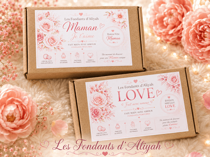 Coffret fondants parfumés "Maman Je t’aime" – Cadeau Fête des Mères – Cire de coco – Fait main - Les Fondants d'Aliyah - Coffrets fondants parfumés