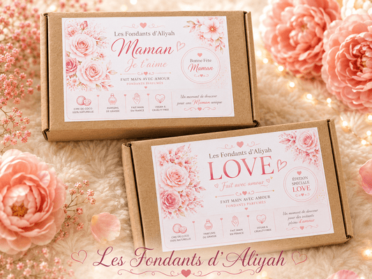 Coffret fondants parfumés "Maman Je t’aime" – Cadeau Fête des Mères – Cire de coco – Fait main - Les Fondants d'Aliyah - Coffrets fondants parfumés